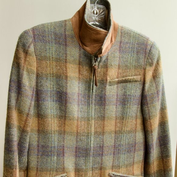 Ralph Lauren Green Label Check Zipper Blazer Jacket Petite 2P--Excellent Conditi - Picture 5 of 11